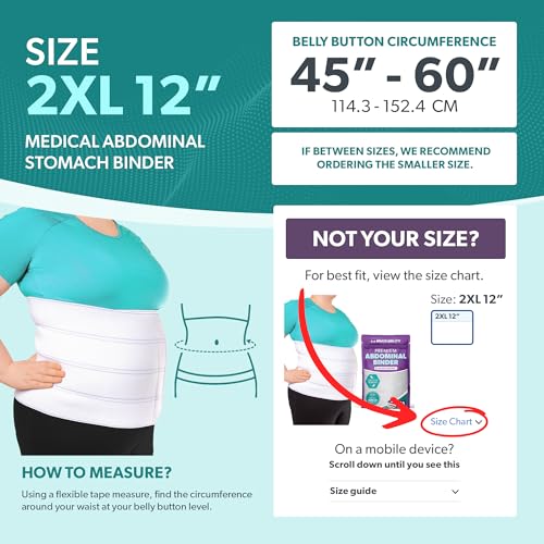 Image of BraceAbility Medical Abdominal Stomach Binder - XXL Belly Band Compression for Diastasis Recti, Postpartum, Post-Surgical Wrap for Tummy Tuck Recovery, Post op Ab Binder for Women and Men (2XL 12 inch)