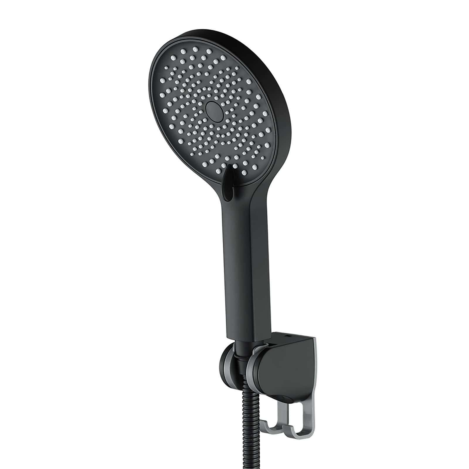 Soffione Doccia Nero Universale ABS Doccetta per Doccia con 3 modalità di Funzione, Telefoni Doccia Alta Pressione Doccetta per Vasca con ABS Supporto Doccia, 1.5M Tubo Doccia, G1/2