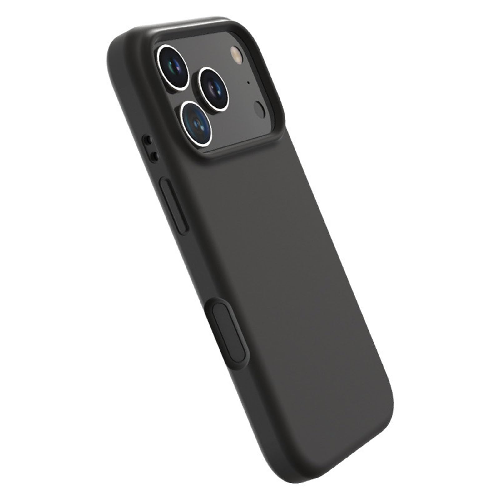 Coque iPhone 17 Pro Max antichoc en silicone liquide noir anti-empreinte