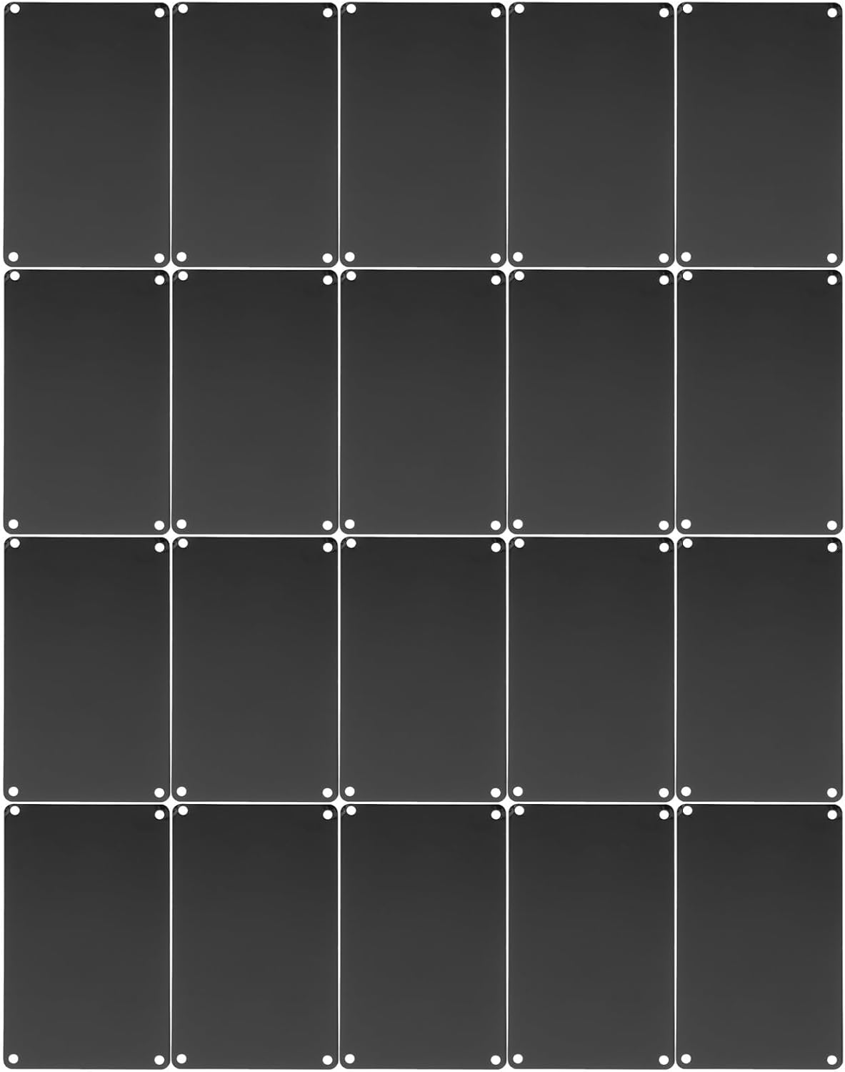 ibasenice Blank Sturdy for Plates Engraving 20pcs Name, Aluminum 3.54x1.97 Inch Black Rectangle with Burr-free Edges and Permanent Marking Sign Plaques Outdoor and Lab