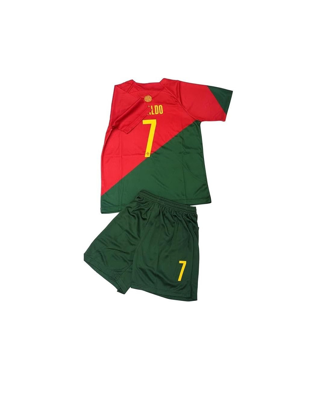 Youth Soccer Fan Jersey Portugal Sports Jersey Shirt Free Shorts (US, Age, 10 Years, 11 Years) Red
