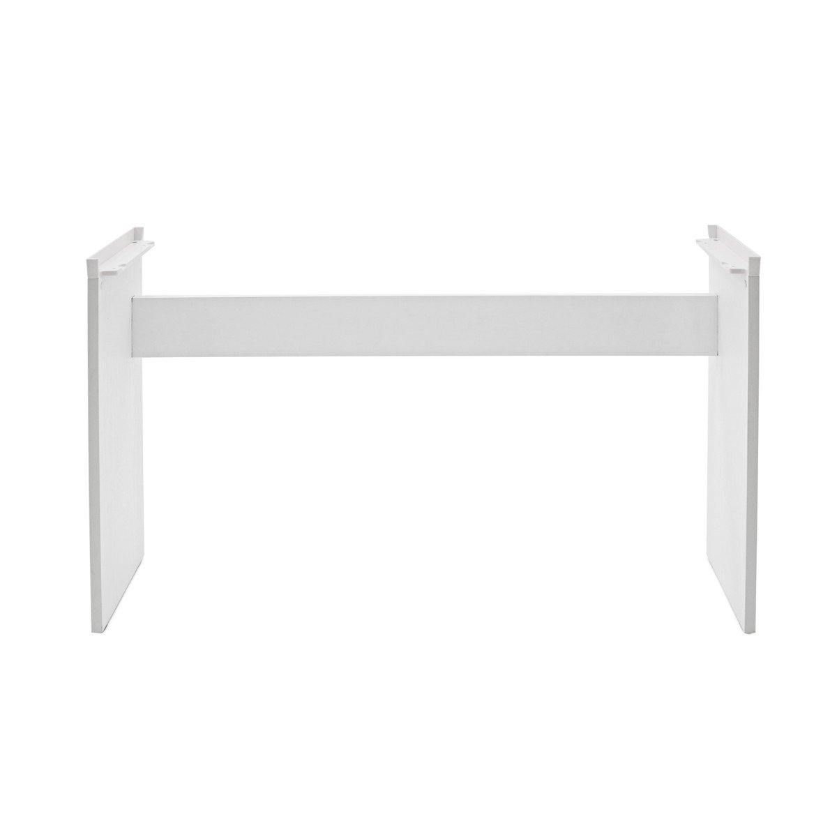 gear4music SDP-2 Stand per pianoforte, bianco | Stativo robusto ed elegante per piano SDP-2, telaio in legno con supporto posteriore, finitura bianco opaco