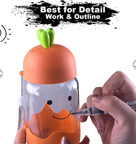 Pennarelli a vernice acrilica, bianco, nero, 0,7