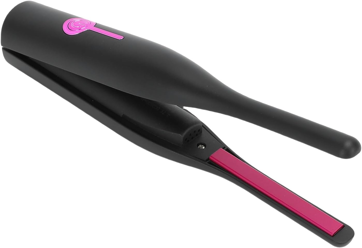 Semme Pencil Flat Iron, PTC Fast Heating Cordless Hair Straightener Curler with Ultra Thin Plates for Short Hair Bangs Pixie Cuts (Black)