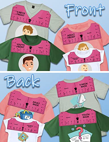 image for Vowlove Tshirt Ruler Guide for Vinyl Alignment: T Shirt Rulers to Cent