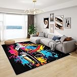 Digger Rugs for Boys Bedroom - Construction Kids Rug, Excavator Rugs for Living Room Bedroom, Washable Non Slip Soft Small Carpet, Patterned Area Rugs & Home Decor 40x60 cm