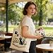 Imagen de ZXTGBQ Bolsa de Lona y Pequeña Bolsa de Cosméticos Diseño de Gatos y Libros Bolso de Compras Reutilizable para El Día a Día Oficina Viaje Escolar y Compras