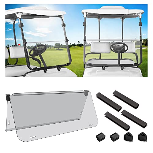 10L0L Folding Down Clear Windshield For Yamaha G14 G16 G19(1995-2003) Models Gas Or Electric Golf Cart #TOP7