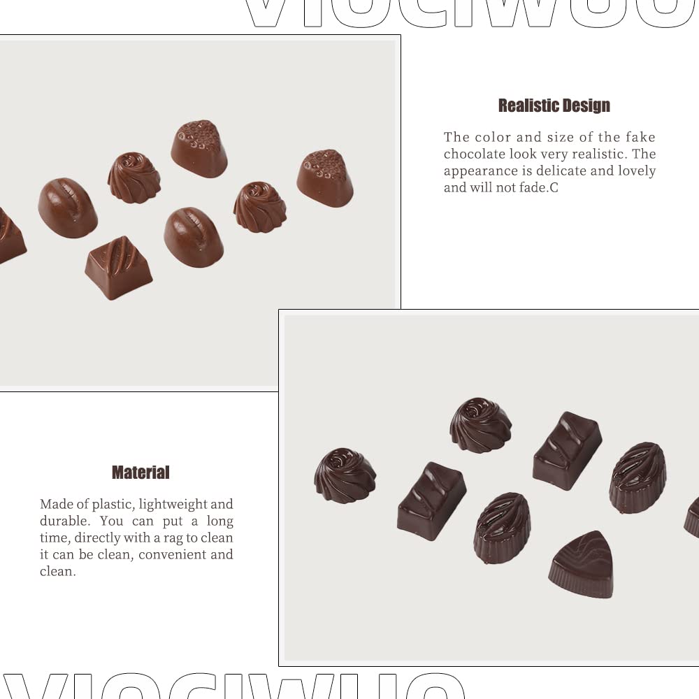 Amazon.de: VIOCIWUO Knstliche Pralinen, 30 Stck, Schokoladenmodell,  knstliche Lebensmittel, Dessert, fr Zuhause, Kche, Dessert, Shop,  Dekoration, Dessertmodell, Fenster, Display-Requisiten