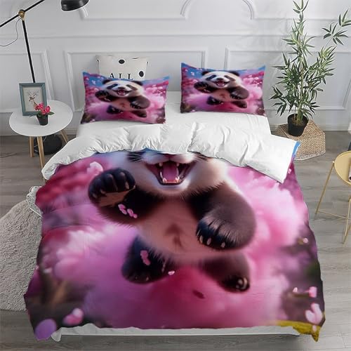 Housse de couette microfibre avec fermeture éclair parure Wild Animals - 6