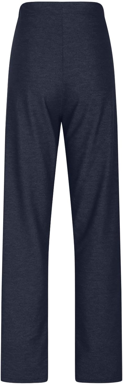 HGps8w Straight Leg Jeans for Women Loose Elastic High Waisted Stretch Business Casual Denim Pants with Pockets