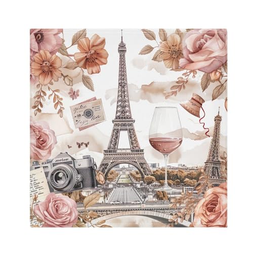 Servilletas de tela acuarela París, pack de 4, 20x20 pulg miniatura 1