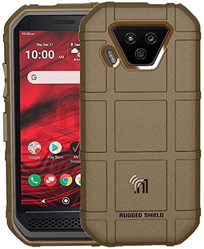 NakedcellphoneSpecial Ops Series Compatible with Verizon Kyocera DuraForce Ultra 5G UW (E7110) Case, [Brown] Tactical Armor Rugged Shield Phone Cover [Anti-Fingerprint, Matte Grip Texture]