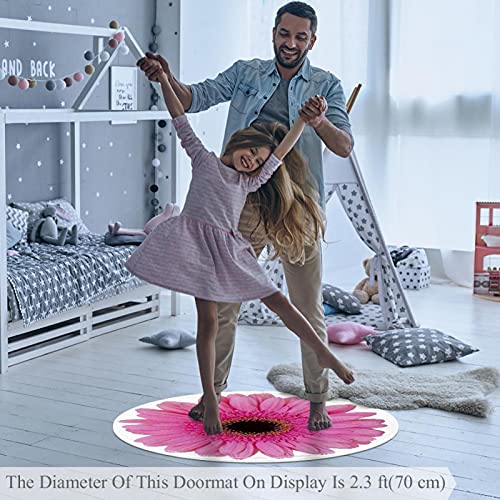 Tapis de jeu rond Marguerite Rose, le cadeau de naissance idéal - 4