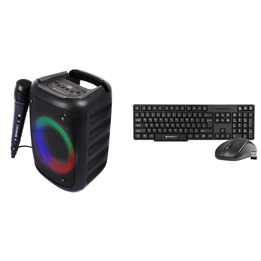 Zebronics Zeb-Buddy 100 Portable BT v5.0 Speaker with TWS, 15W RMS, Wired mic Karaoke, 5H Backup, RG-image-19
