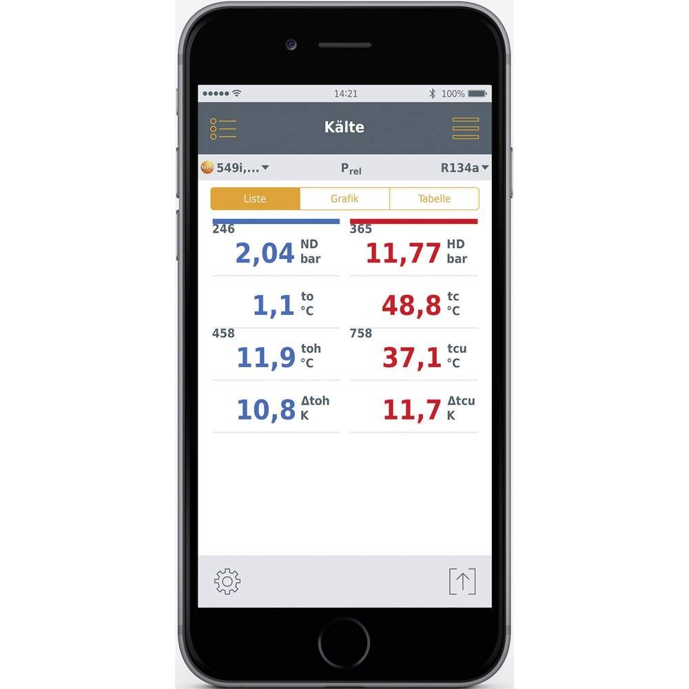 Testo 549i Hochdruckmessgerät mit Smartphone Bedienung, 0560 1549