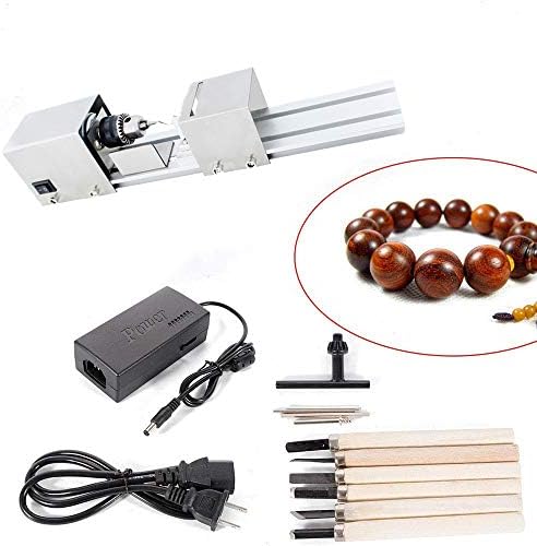 Mini lathe bead grinding machine DIY woodworking lathe milling machine grinding machine bead grinding drill bit rotating tool set, used for Buddhist bead processing, DIY handwork, etc.