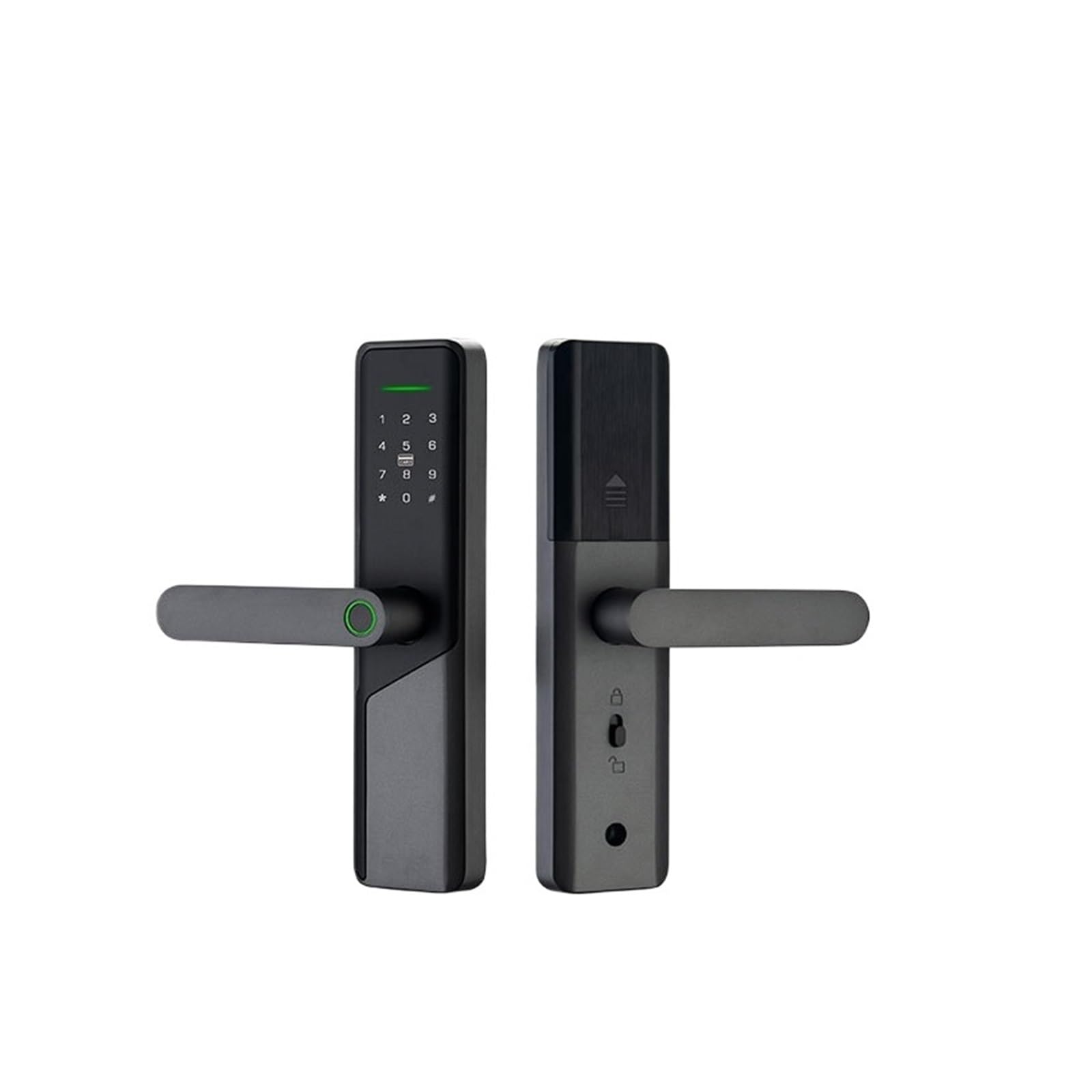 DIGNIFE Smart Door Lock, Fully Automatic Smart Fingerprint Lock Card Password Electronic Lock for Wooden Door(Nero)