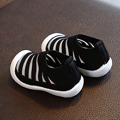 Breathable Girls Sneakers - Summer and Autumn Cute Flying Woven Mesh Solid Slip On Comfortable Footwear for2