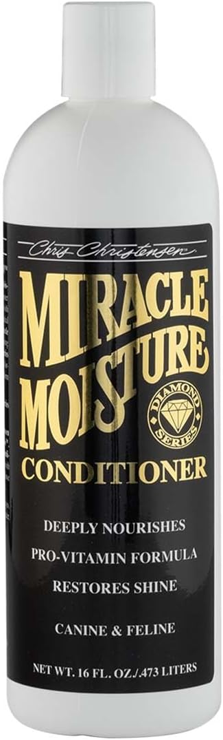 Diamond Series Miracle Moisture Dog Conditioner, Groom Like a Professional, Pro-Vitamin Formula, Provides Maximum Moisture, Use on Both Dogs and Cats, Made in USA, 16 oz