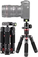 Vista 1 de Mini trípode portátil de metal para cámara, trípode de viaje de aluminio DSLR de 20 pulgadas con cabezal de bola de 360 grados de carga de hasta