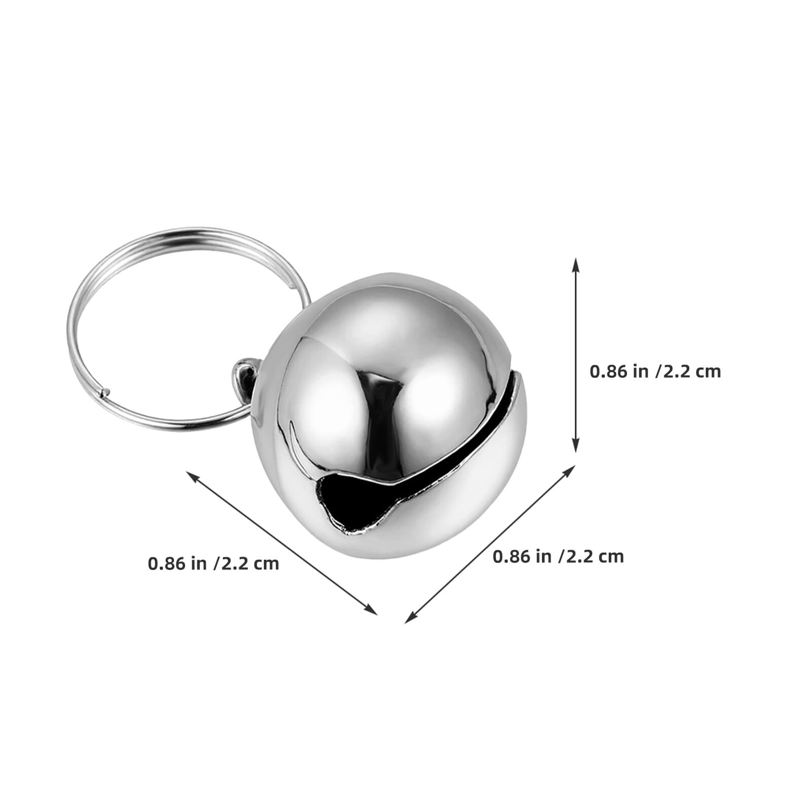12 Clochettes en Métal Argenté pour Collier d'animaux, Son Clair et Fixation Facile, Accessoires Festifs pour Activités Extérieures et Entraînement