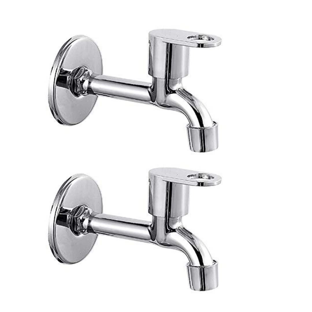 Cossimo Holex Stainless Steel Long Body Bib Cock Tap for Bathroom, Chrome, Silver (1/2" Inch, 13 mm) - Set of 2 (B09MNV2DXL) Amazon Price History, Amazon Price Tracker
