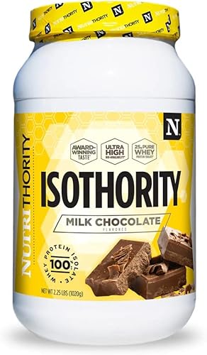 Isothority - Aislamiento de proteína de suero de leche, chocolate con leche, 2 libras, aminoácidos de cadena ramificada ultra absorbible (BCAA) en