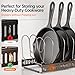 MUDEELA Pots and Pans Organizer under Cabinet, Expandable Pan Lids Organizers inside Cabinet with 12 Adjustable Dividers, Kitchen Storage Organization Pot Holder Cookie Sheet, Cutting Board Organizer