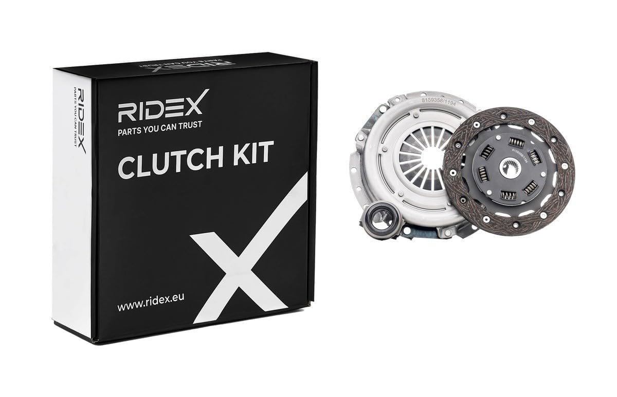 RIDEX 479C0027 Kit de embrague con cojinete de desembrague con plato de embrague Compatible con RENAULT Twingo 2 CN0