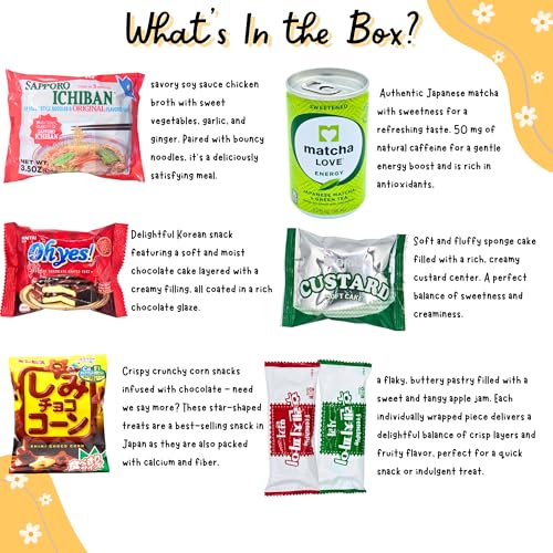 DOTORI SNACK BOX Korean Snacks Japanese Snack Box (40 counts) Asian Candy Sweet Savory Exotic Snacks Mystery Box, Care Package Bundle - Gift for Friends, Family, Loved Ones, Coworkers, Colleagues