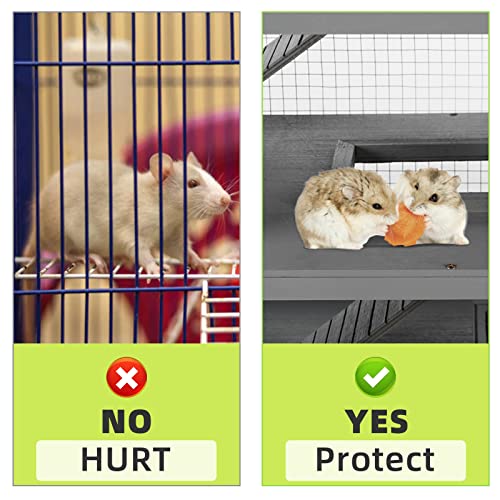 Okcomuy L270GY Hamster Cage 55 Inch H 6-Tier Large Critter Nation Cage For Chinchilla Ferret Rat Squirrel Lizard Chameleon Small Animal W/Removable Tray And Wide Ramp thumb #8