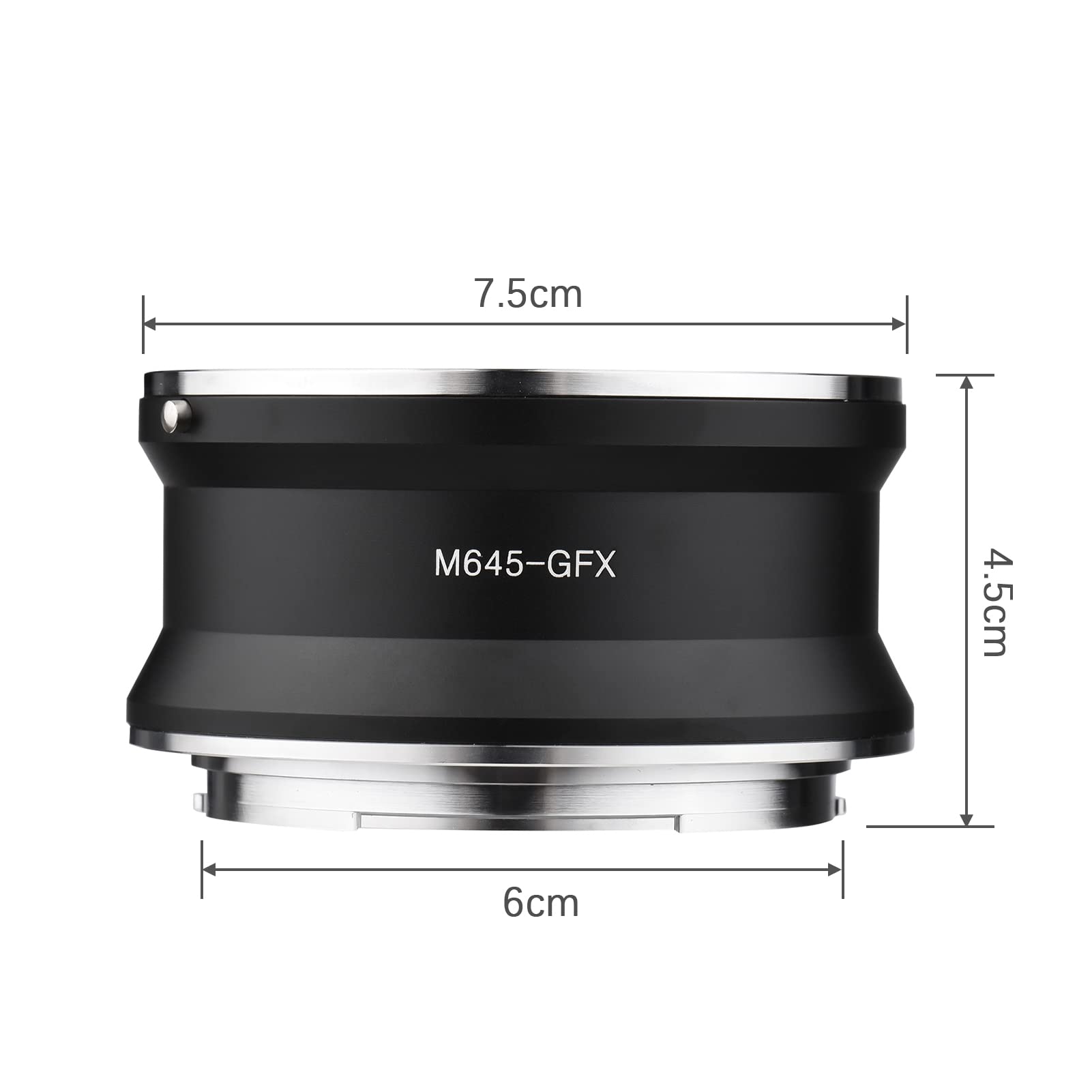 Andoer Adaptateur d'objectif d'appareil photo M645-GFX de rechange pour objectif Mamiya 645 sur Fujifilm G Mount GFX100 GFX50S GFX50R GFX100S
