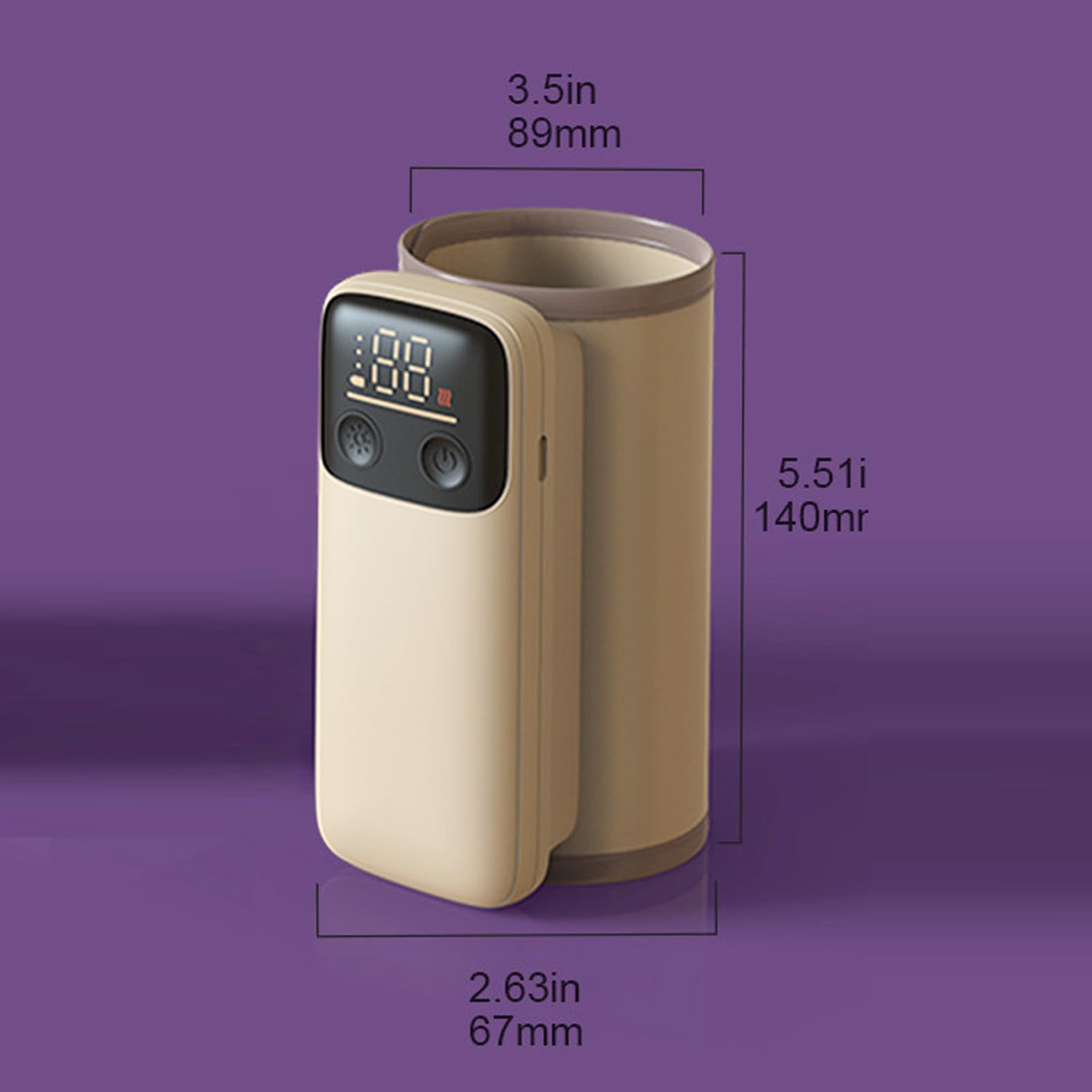 SUNGOOYUE Calentador de Biberones de Viaje Calentador de Biberones Portátil, 6000 MAh 6 Configuraciones de Temperatura Calentamiento Rápido de de Leche USB para Viajes Al Aire Libre Coche Lactancia