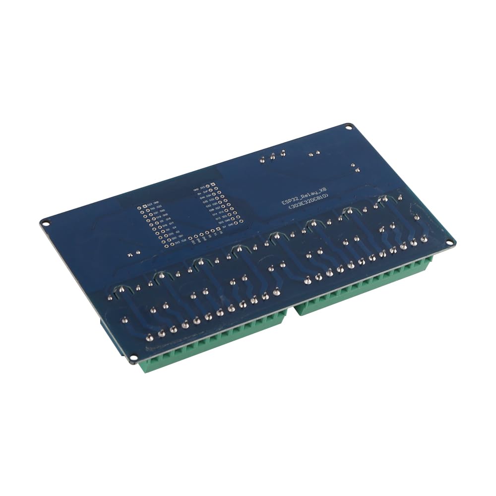 Module de Relais 8 canaux DC5-30 V Carte de développement secondaire ESP32 Bouton programmable, Bouton de réinitialisation Relais de Puissance