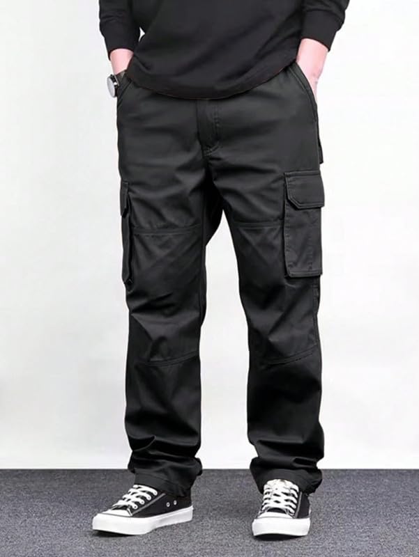 Image of DEELMO Men's Stylish Multi-Pocket Cargo Pants || Casual Fit Pants Trousers || Stylish Trousers for Men || Men's Cargo (MD501 01 08)