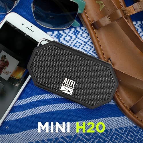 Image of Altec Lansing Mini H2O - Waterproof Bluetooth Speaker, IP67 Certified & Floats in Water, Compact & Portable Speaker for Hiking, Camping, Pool, and Beach,Black