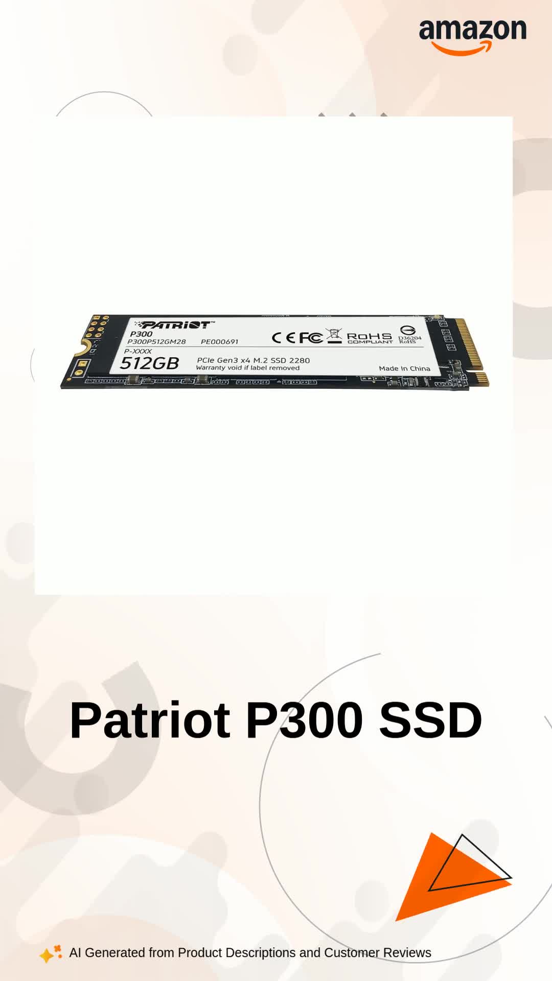 Amazon.in: Buy Patriot Memory P300 512GB M.2 SSD 2280 NVMe PCIe