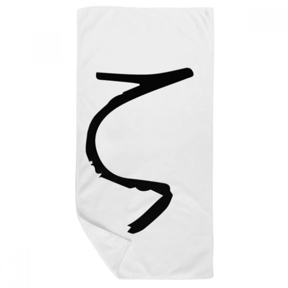 Gant de toilette alphabet grec zeta en tissu doux et absorbant de 35x70cm