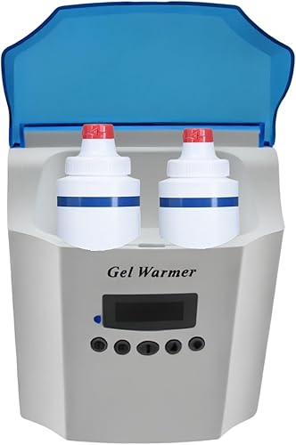 Miniatura 1 de Calentador de gel de doble botella el calentador estándar de 8.5 onzas mantiene el gel a la temperatura corporal, calentando para otoño e invierno,