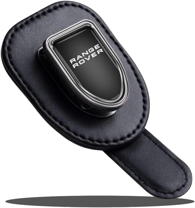 car Sunglass Holder Compatible with range rover alloy Leather Sun Glasses Eyeglass Hanger with car logo car accessories interior