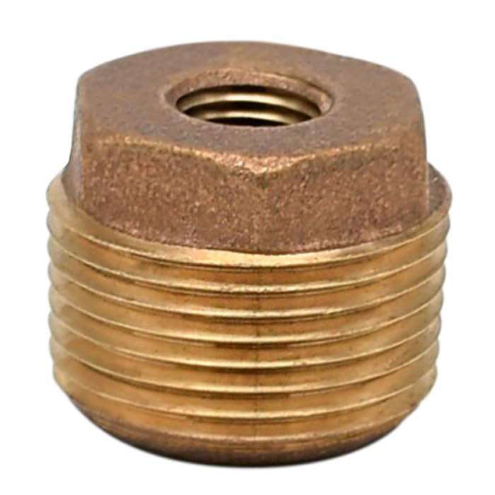 Douille hexagonale 10,2x7,6 cm raccord bronze sans plomb pour plomberie