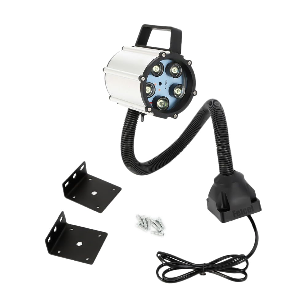Lampada da lavoro a LED con collo di cigno flessibile, 220 V, 6500 K, per macchine utensili industriali e banchi da lavoro