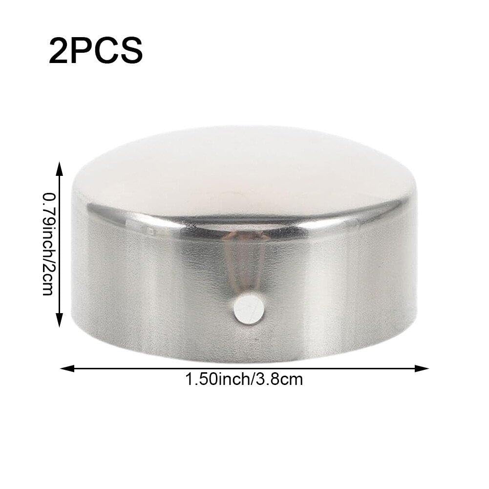 Tapones redondos de 38 mm para soportes de riel de barandilla, ideales para decoración de reposabrazos de tuberías, tapas de extremo de mujer
