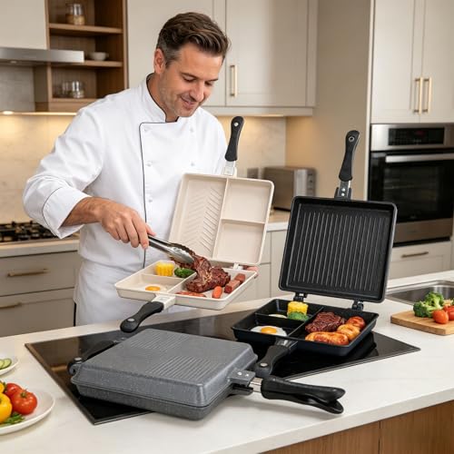 Poêle à steak d'une robustesse remarquable en aluminium supérieur