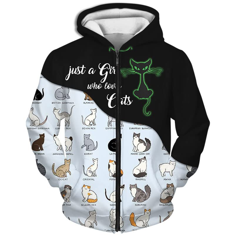 Sweat 3D Chats pull mince pour hommes et femmes sweat-shirt LOCZEK