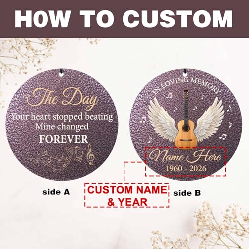 Image of Personalized Memorial Wind Chimes for Loss of Loved One, 30 inch /36 inch /45 inch Sympathy Wind Chimes in Memory of Mother Father Memorial Gifts, Produced in Texas