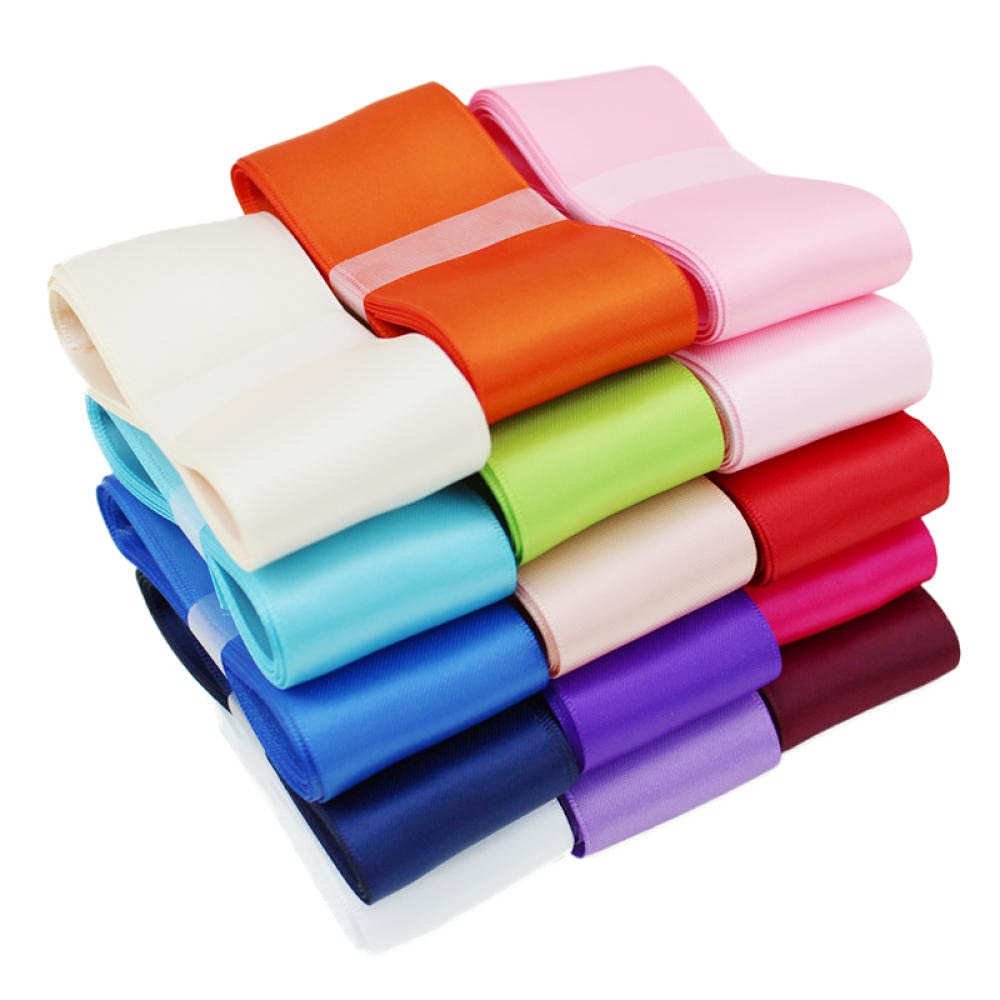 Ribbons For Gift Wrapping Ribbon For Fabric Satin Ribbons Dwustronna Poliester Satynowa Wstążka 5 Metrów/Partia Wysokiej Jakości Hurtowe Faborki Świąteczne (20 Mm)-Biały_25Mm.