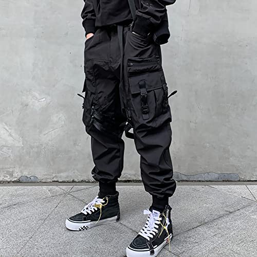Functional Cargo Pants For Men Cyberpunk Goth Pants Men Techwear Japanese Pants Men Tripp Street Wear Pants3