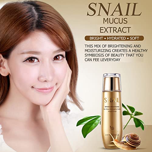 Bioaqua Repair Snail Mucus Cream Moisturizing Skin Smooth Hydrate Wonderful Vitality 130 Ml/4.57Fl.oz #TOP4